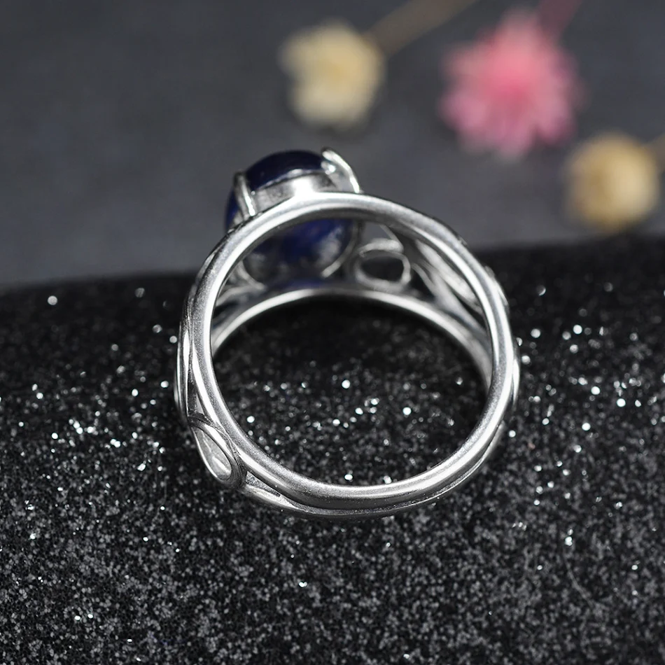 Bague Rétro Pierre Naturelle Motif Creux – Élégant Bijou pour Femmes – Un Style Vintage et Raffiné