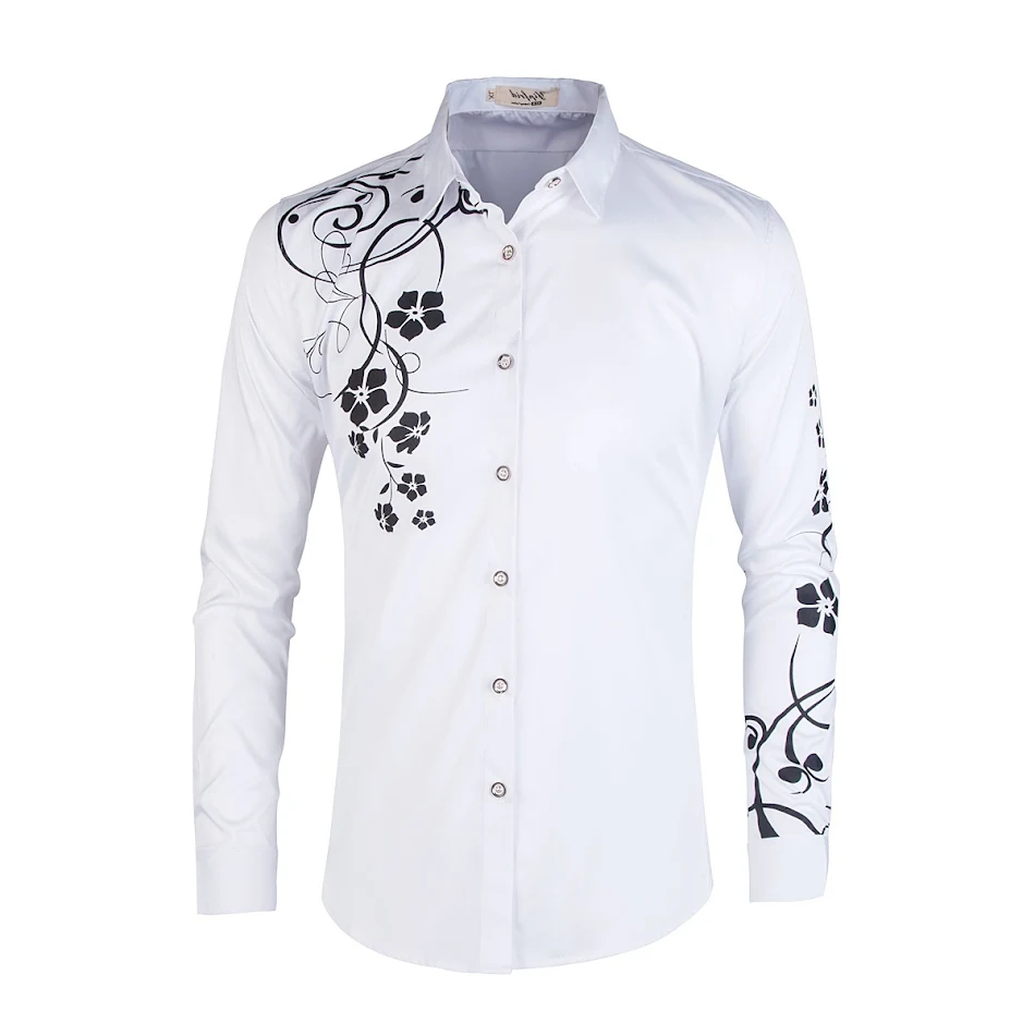 Men's Shirt Korean Slim Long Sleeve