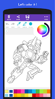 Robot Coloring Book Screenshot