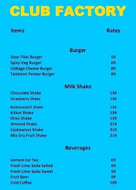 Club Factory menu 1