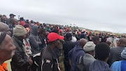 Community members being addressed at a meeting in Xolobeni, in the Eastern Cape on September 23 2018