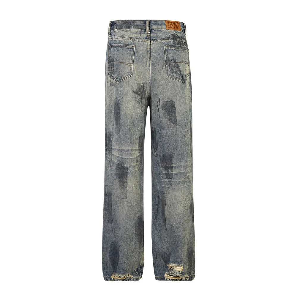 Title 23, Punk Loose Jeans voor heren en dames met spette...