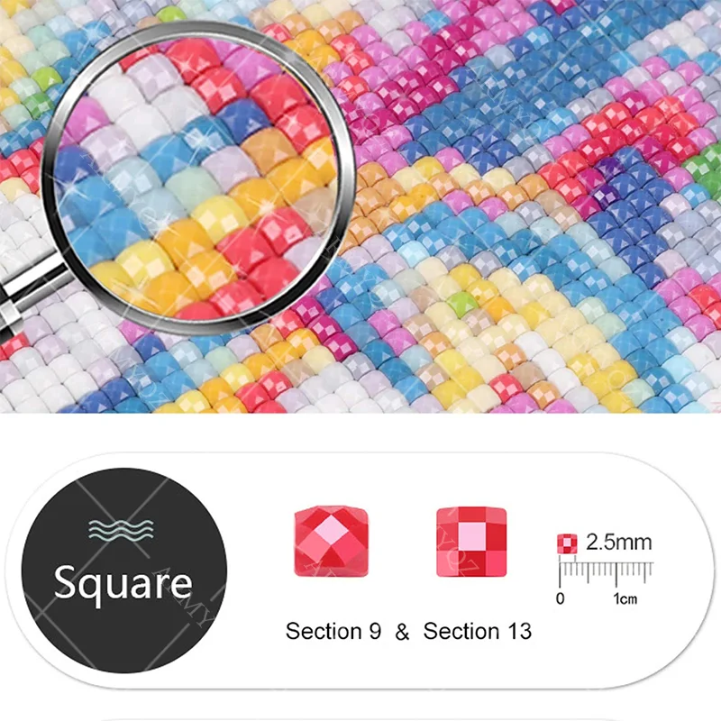 Title 11, 5D DIY Peinture Diamant Dessin Animé Animal Dra...