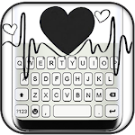 Cover Image of Download Black Heartbeat Keyboard Theme 1.0 APK