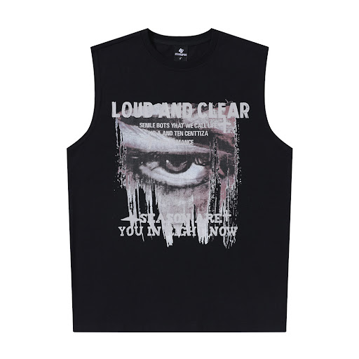 Title 8, Mens paint printing pattern casual vest, provi...