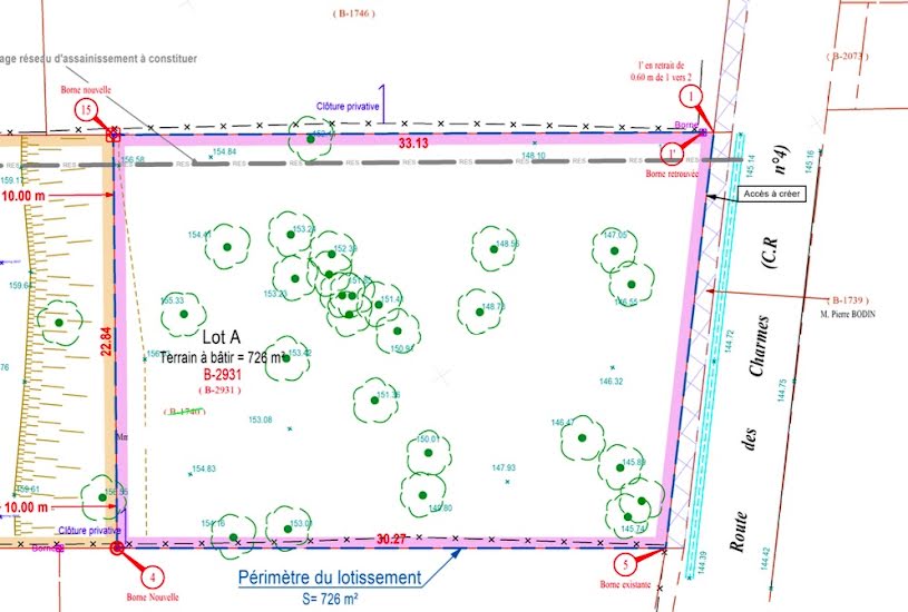  Vente Terrain à bâtir - à Lévis-Saint-Nom (78320) 