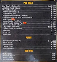 Metro Pavbhaji & Pulav menu 1