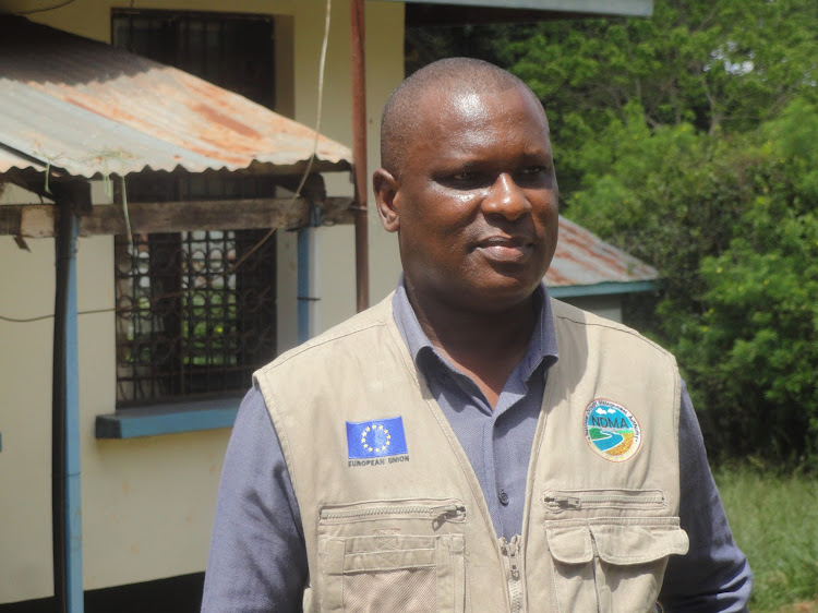 County NDMA coordinator Roman Shera speaks in a past interview outside his office in Kwale county in January