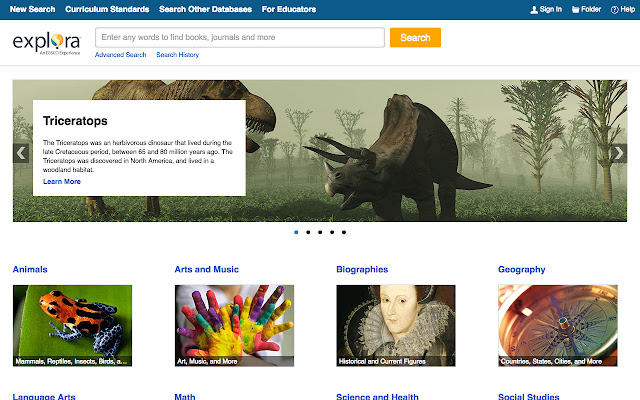 EBSCO Explora (Primary Schools) chrome extension