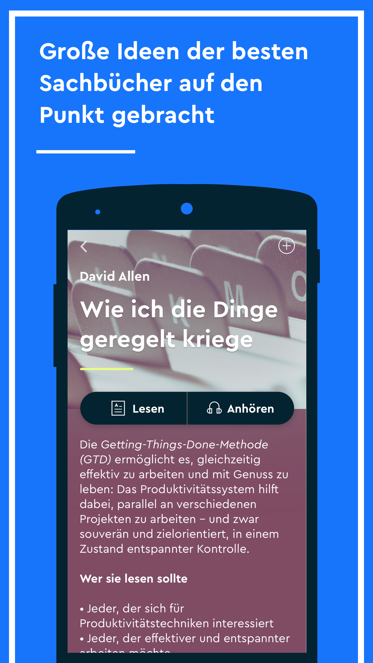 Android application Blinkist: Big Ideas in 15 Min screenshort