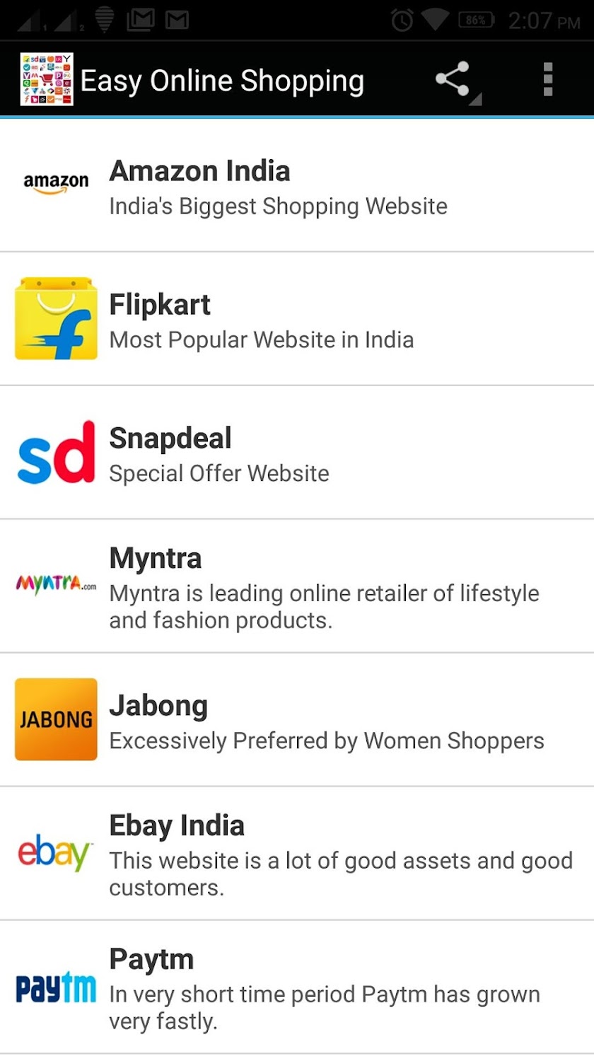 Easy Online Shopping India Screen 1