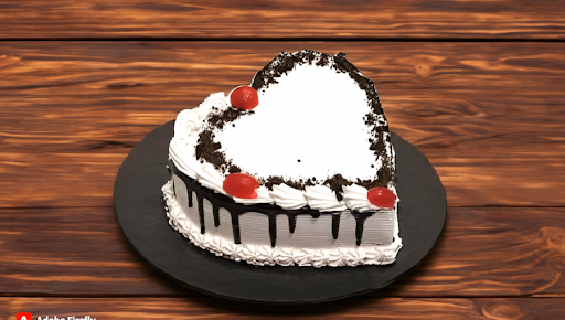 Black Forest Heart Cake Eggless