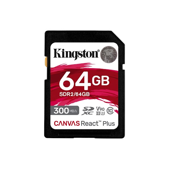 Thẻ Nhớ Kingston Sd Canvas React Plus 64Gb – Sdr2/64Gb - Hàng Chính Hãng