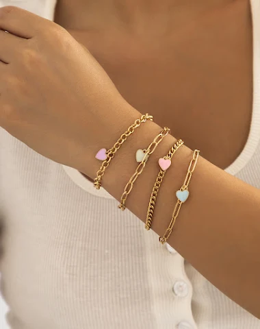 Stackable Geometric Cross Bracelet - 0