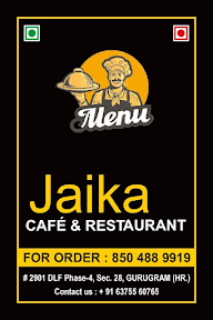 Jaika Cafe & Restaurant menu 1