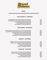 Biryani Khazana menu 1