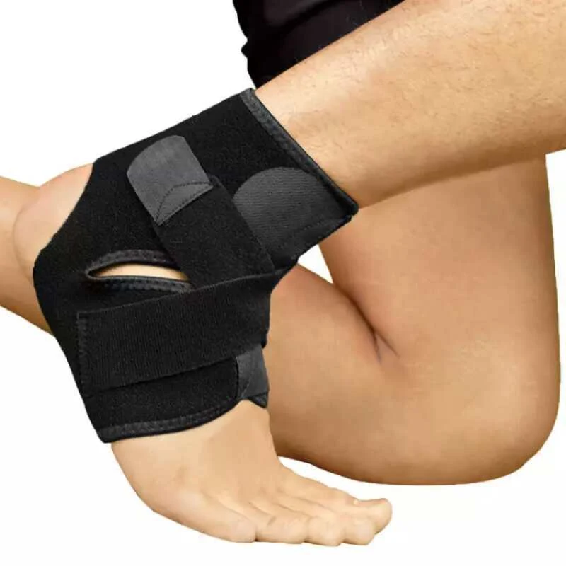Vierseitige elastische Sport-Knöchelbandage für Fitness. Bietet Kompression, Unterstützung und Schmerzlinderung. Ideal für Sport und Bewegung.