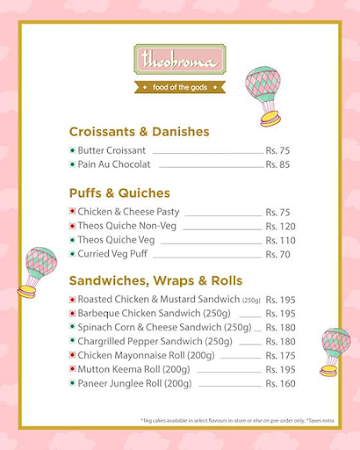 Theobroma menu 