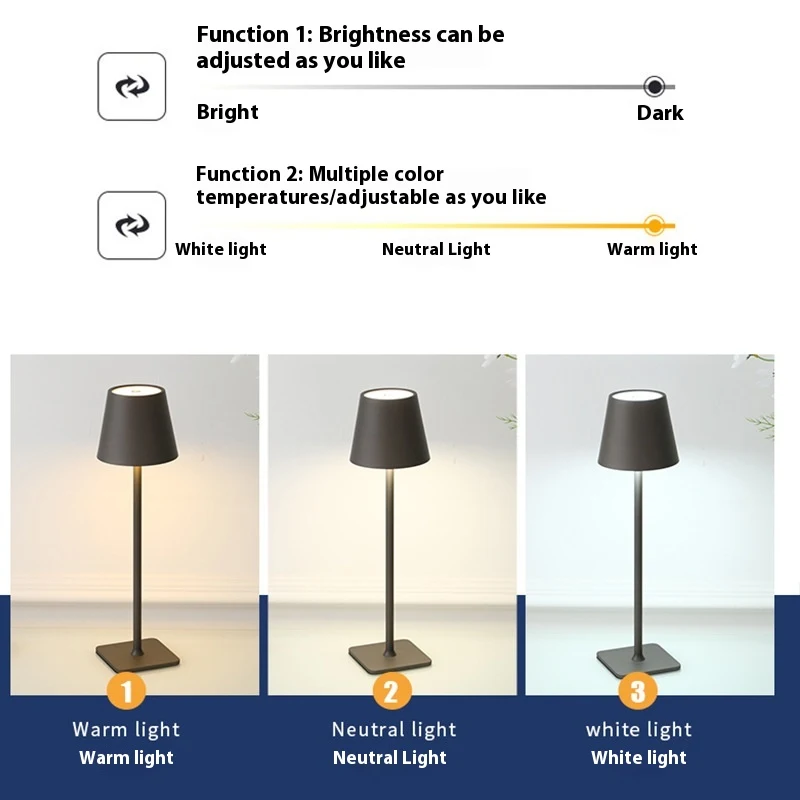 Kreative, einfache LED-Nachtlampe mit Ladefunktion. Kleines, weiches Licht zum Aufladen, perfekt für Nachttische. Einfache Bedienung und modernes Design.