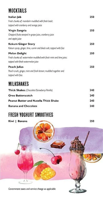 Olive Bistro menu 