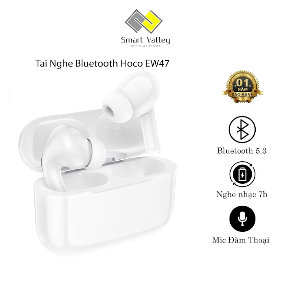 Tai Nghe Bluetooth Hoco Ew47, Micro Đàm Thoại, Cảm Ứng Chạm, Cửa Sổ Pop - Up, 7H Sử Dụng - Hàng Chính Hãng.