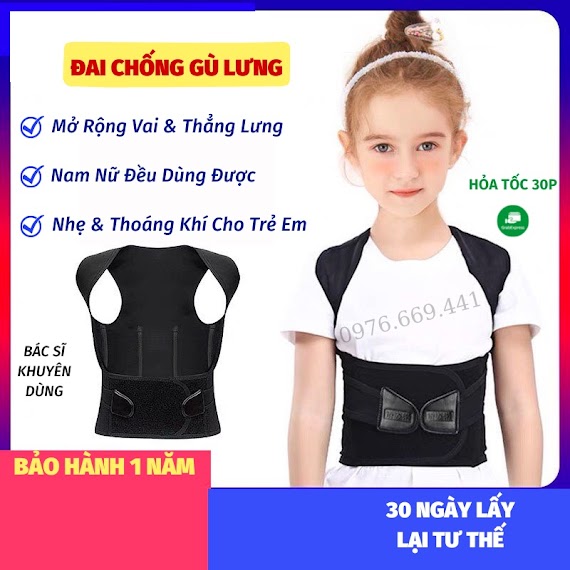 Đai Lưng Cột Sống Đai Chống Gù Lưng Cho Trẻ Em Định Hình Cột Sống Nâng Ngực Cho Nữ Hiệu Qủa Cao Đèn Rọi Ray Asaki