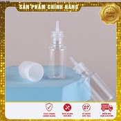 Chai Chiết Nhựa 10Ml, Nắp Trắng Đen Thân Trong Suốt Dcpx - Nta