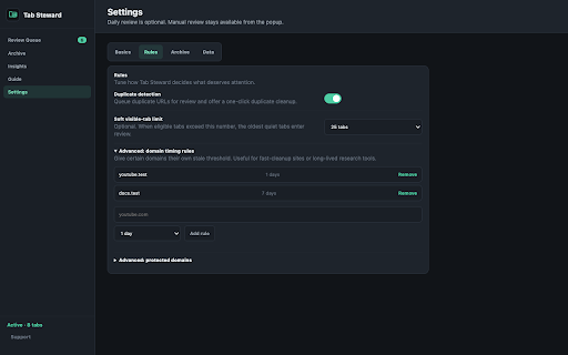 Tab Steward screenshot 5
