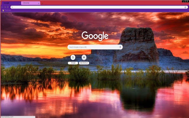 Amazing Pink Sunset Reflection chrome extension