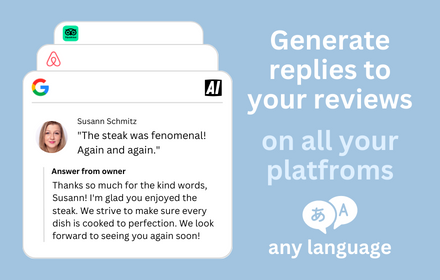 AI Review Reply Response Generator small promo image