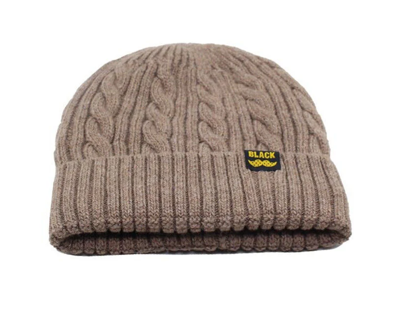 Cappello in maglia europeo e americano da uomo, autunno e inverno, caldo e confortevole, stile ideale per il freddo.