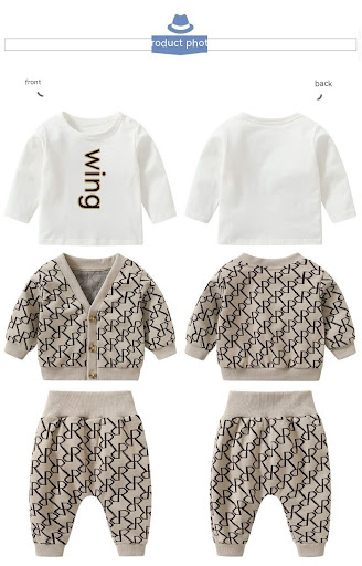Title 7, Childrens Spring and Autumn Cardigan Two-piece...