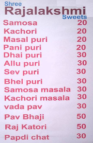 Shree Rajalakshmi Sweets menu 1