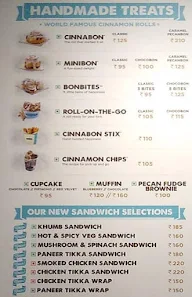 Cinnabon menu 1