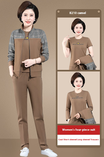 Title 6, Leisure Four-piece Suit Middle-aged And Elderly...