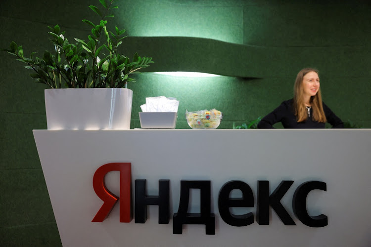 The logo of Russian technology giant Yandex at the company's headquarters in Moscow, Russia, December 9 2022. Picture: EVGENIA NOVOZHENINA/REUTERS