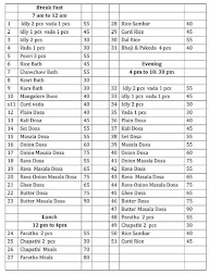 Hotel Sri Mookambika Bhavan menu 2