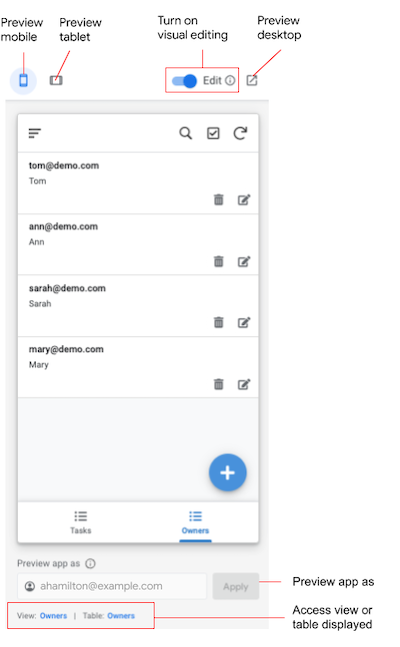説明が示されているアプリ プレビュー
