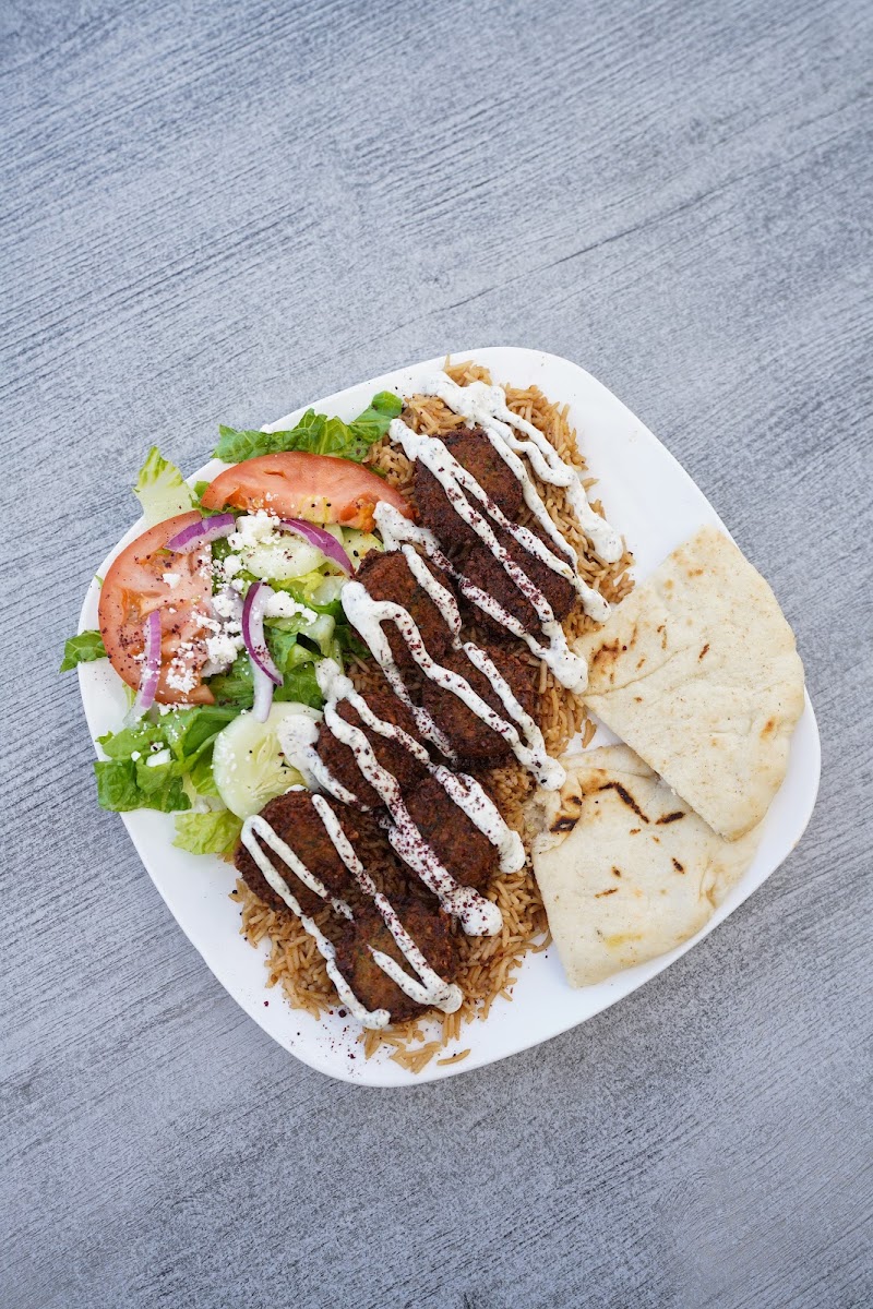 Falafel over rice *Pita is not GF*