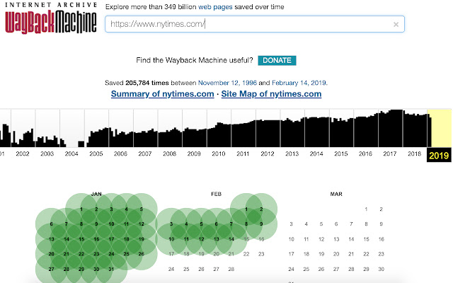 Wayback Machine Playback Machine chrome extension