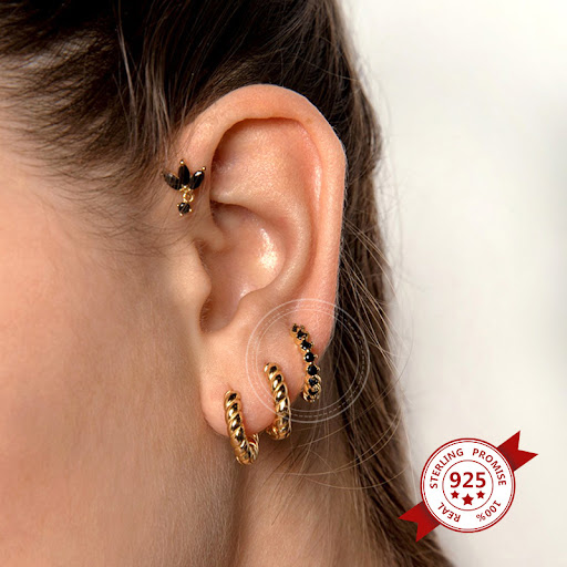 Title 9, Womens Micro-inlaid Color Trend Ear Rings Simp...