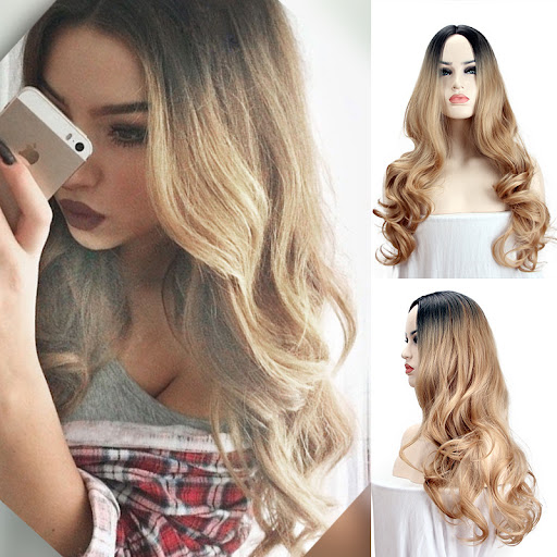 Title 2, European and American womens wig with graduall...