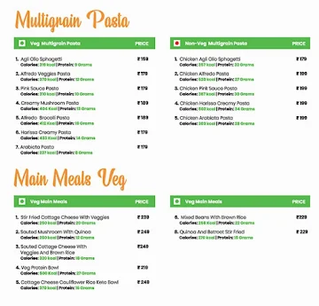 Healthy House menu 