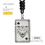 Silver Single Pendant Wax Rope