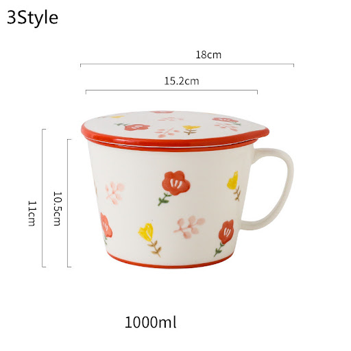 Title 6, Bowl With Lid Cute Girl Heart Creative Ceramic ...