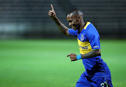 Surprise Ralani of Cape Town City celebrates goal during the 2018 CAF Confederation Cup, Preliminary Round, 2nd Leg between Cape Town City FC and Young Buffaloes at Athlone Stadium, 20 February 2018.