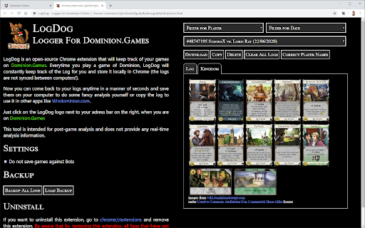 LogDog - Logger for Dominion Online
