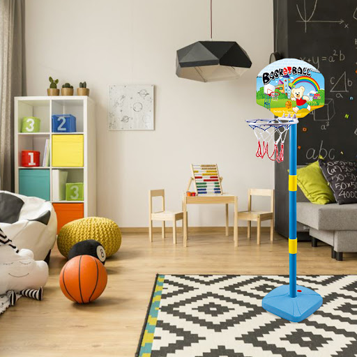 Title 4, Indoor and Outdoor Liftable Basketball Hoop Spo...