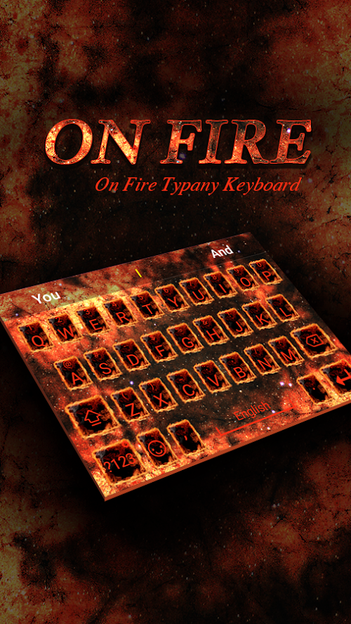 Android application On Fire Typany Theme screenshort