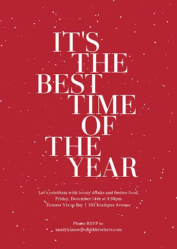 The Best Time of the Year - Christmas Card template